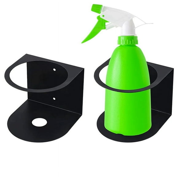 All-Purpose Bottle Holder Easy Install Wall Mount - Hardware Included Heavy-Duty Powder Coated Steel Single Hole