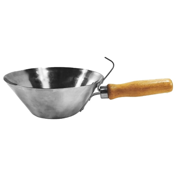 All-Purpose Bucket Stainless Steel Bucket Scoops with Wood Handle Mixing Tub