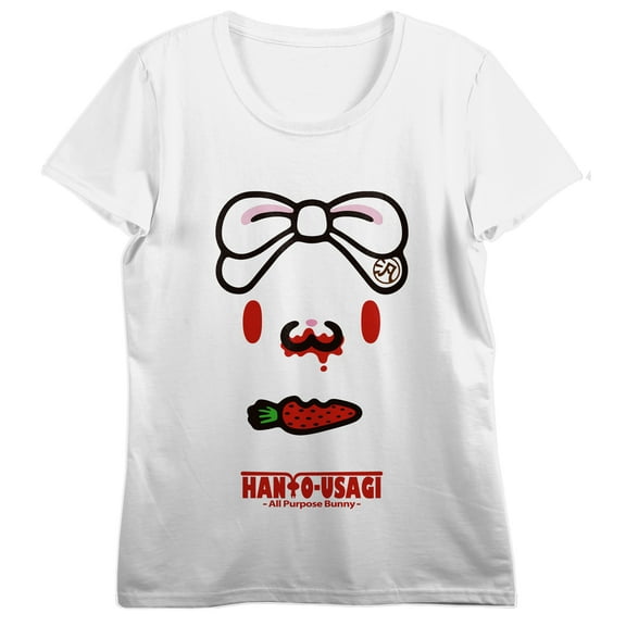 All Purpose Bunny Character Without Outline Crew Neck Short Sleeve Women's White T-shirt-Medium