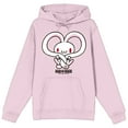 thumbnail image 1 of All Purpose Bunny Cute Heart Ears Long Sleeve Cradle Pink Adult Hooded Sweatshirt-3XL, 1 of 3