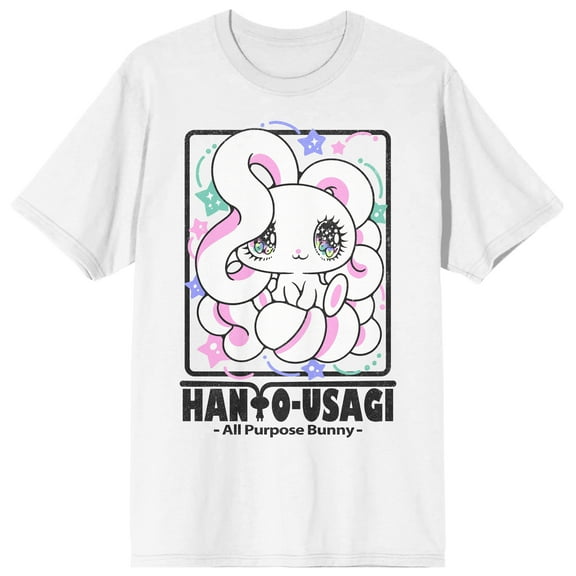 All-Purpose Bunny Stars Adult White Crew Neck Short Sleeve T-shirt-3XL