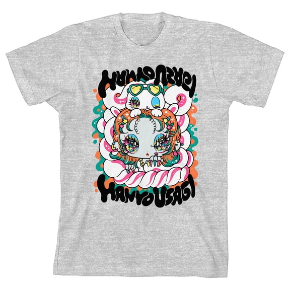 All Purpose Bunny Yurie Sekiya With Cat Youth Boy Athletic Heather Short Sleeve Tee-Small