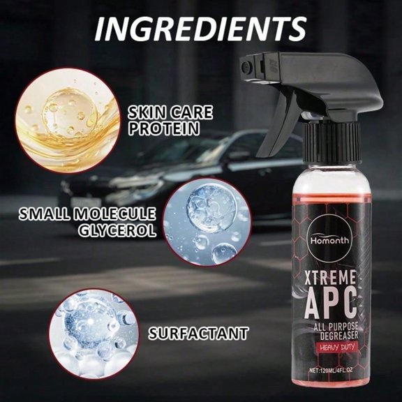 All Purpose Car Interior Cleaner Spray 120ml Safe Fast Cleaning for Dashboard Seats