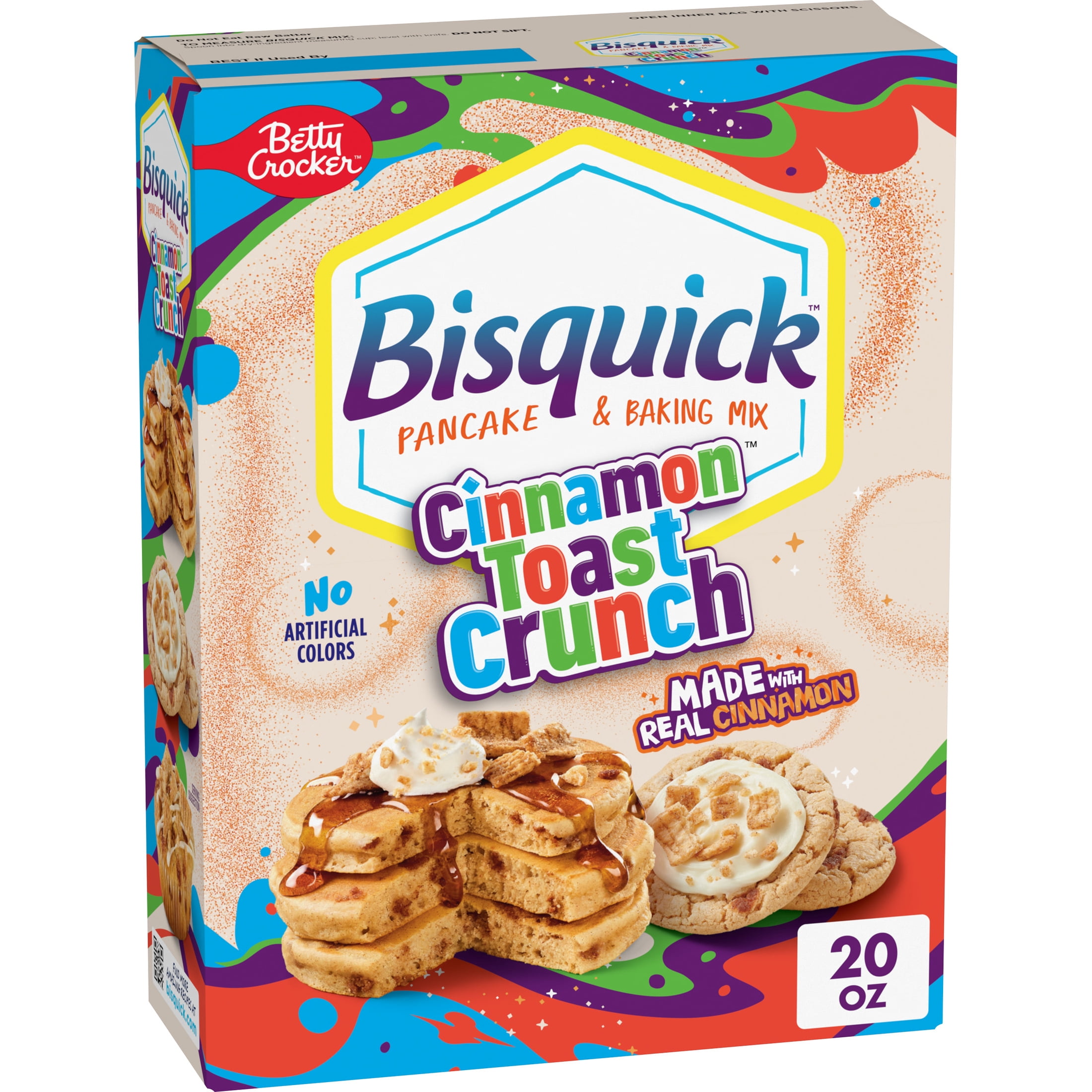 Betty Crocker Bisquick Pancake and Baking Mix, Cinnamon Toast Crunch, 20 oz
