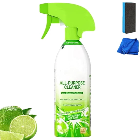 All Purpose Cleaner, 500ml Plant-Based Deep Clean Spray for Kitchen, Bathroom, Quick-Easy Stain Removal
