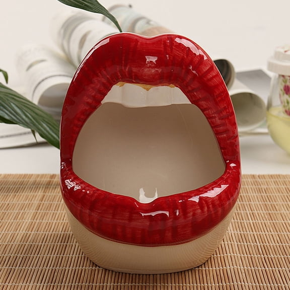 All-Purpose Cleaner Cartoon Pot Ashtray Modern For Home Ceramic Lips Ashtray Gift Creative Flower Tools & Home Improvement,Red Kitchen Kitchen Cleaning Supplies