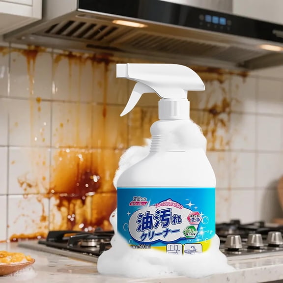 All Purpose Cleaner | Grease Remover | Kitchen Foam Spray | Heavy-Duty Degreasing, Fast Cleaning, Stovetop, Oven, Microwave | Gentle Formula | 500ml