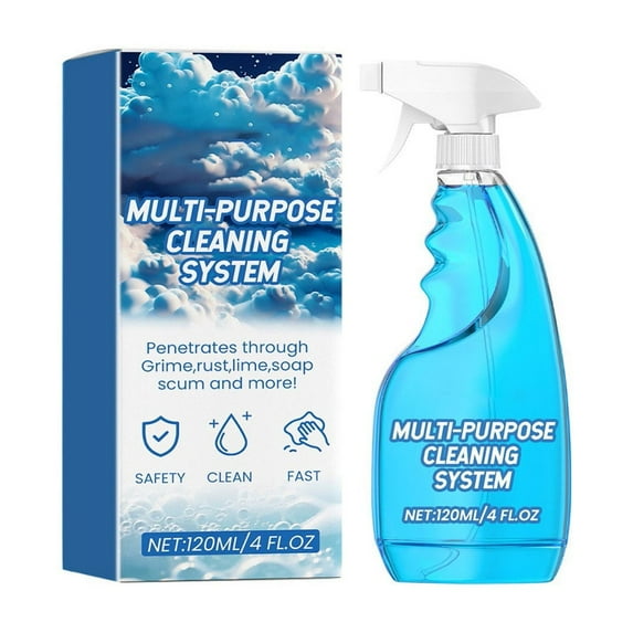 All-Purpose Cleaner, Heavy-Duty Kitchen Degreaser Spray, 120ml Foam Cleaner for Range Hoods & Stainless Steel, Non-Toxic & Fast-Acting Formula, Multi-Surface Cleaner