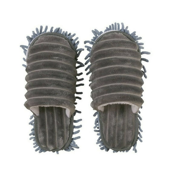 All-Purpose Cleaner Lazy Mop Slippers Walking Cleaning Dust Warm Durable Polishing Floor 1 Pair,Gray Kitchen Kitchen Cleaning Supplies M