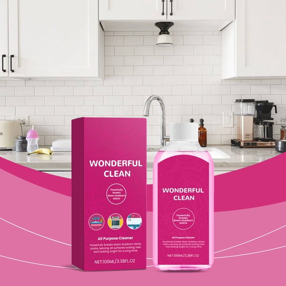 All-Purpose Cleaner, Multiple Uses Glass Descaler To Tile Faucet Remover Tub Cleaner for Bathroom and Kitchen Cleaning 120ml