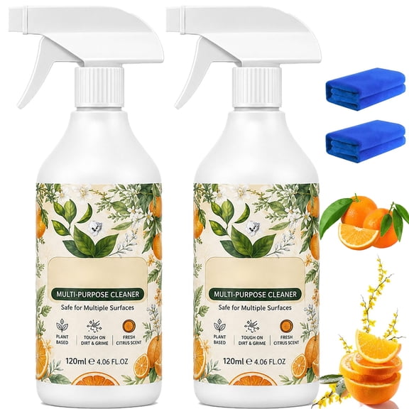 All-Purpose Cleaner- Orange Scent, Multipurpose Cleaner Spray, Orange Scent Home Cleaner for Kitchen Grease, Bathroom, Floors, Glass, Cars & Shoesmultipurpose