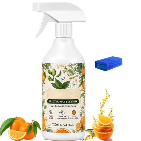 All-Purpose Cleaner- Orange Scent, Multipurpose Cleaner Spray, Orange Scent Home Cleaner for Kitchen Grease, Bathroom, Floors, Glass, Cars & Shoesmultipurpose