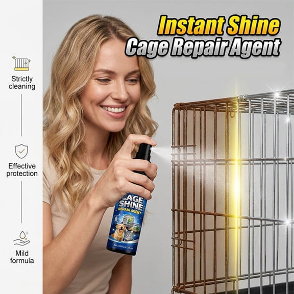 All Purpose Cleaner Pet Cage Rust Remover. Shine Cage Repair Agent. Quickly Removes Rust And Stains.Safe And Odorless 110ml