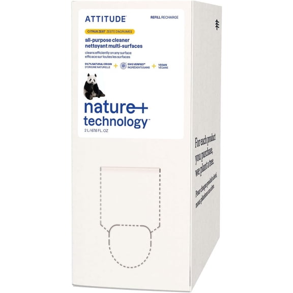 All-Purpose Cleaner Refill, EWG Verified, Plant-Based & Vegan, Multi-Surface Cleaning Spray, Citrus Zest Scent, 67.6 Fl Oz