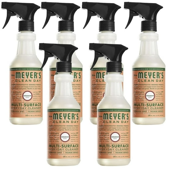 All Purpose Cleaner Spray Multi Surface Cleaner Spray Bottle as: Floor Cleaner, Counter Cleaner & More Geranium Scented Cleaner in 16 Oz Refillable Bottle, 6 Bottles