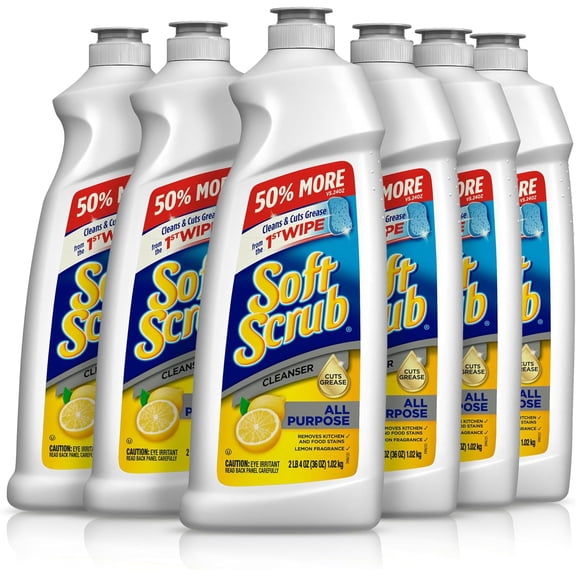 All Purpose Cleaner, Surface Cleanser, Lemon, 36 Fluid Ounces, 6 Count