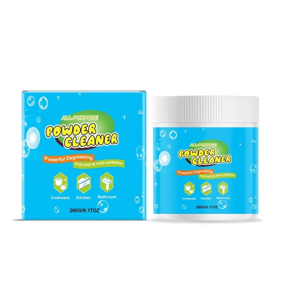 All Purpose Cleaning Powder 260g Rust Oxidation Heavy Duty Stain Remover for Cookware Kitchen Sink Bathroom Surfaces