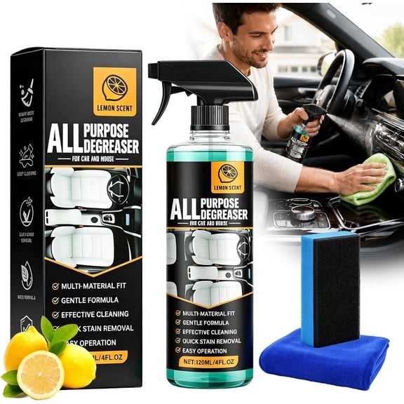 All Purpose Degreaser For Car And House - Heavy Duty Degreaser, Lemon Scent