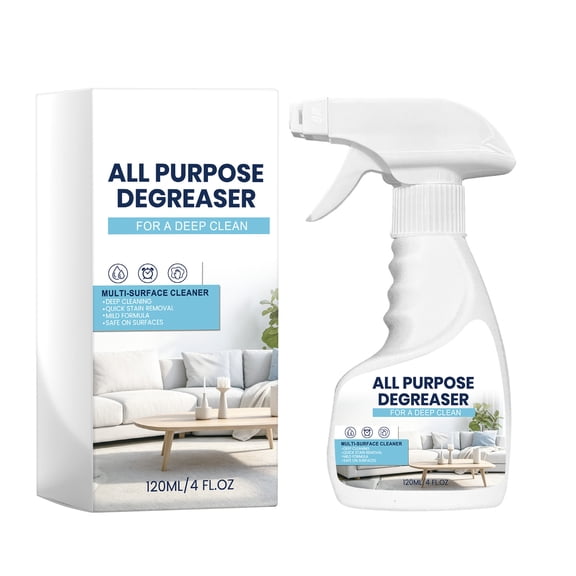 All Purpose Degreaser Spray 120ml Multi Surface Cleaner for Kitchen Bathroom Furniture Appliances Deep Cleaning