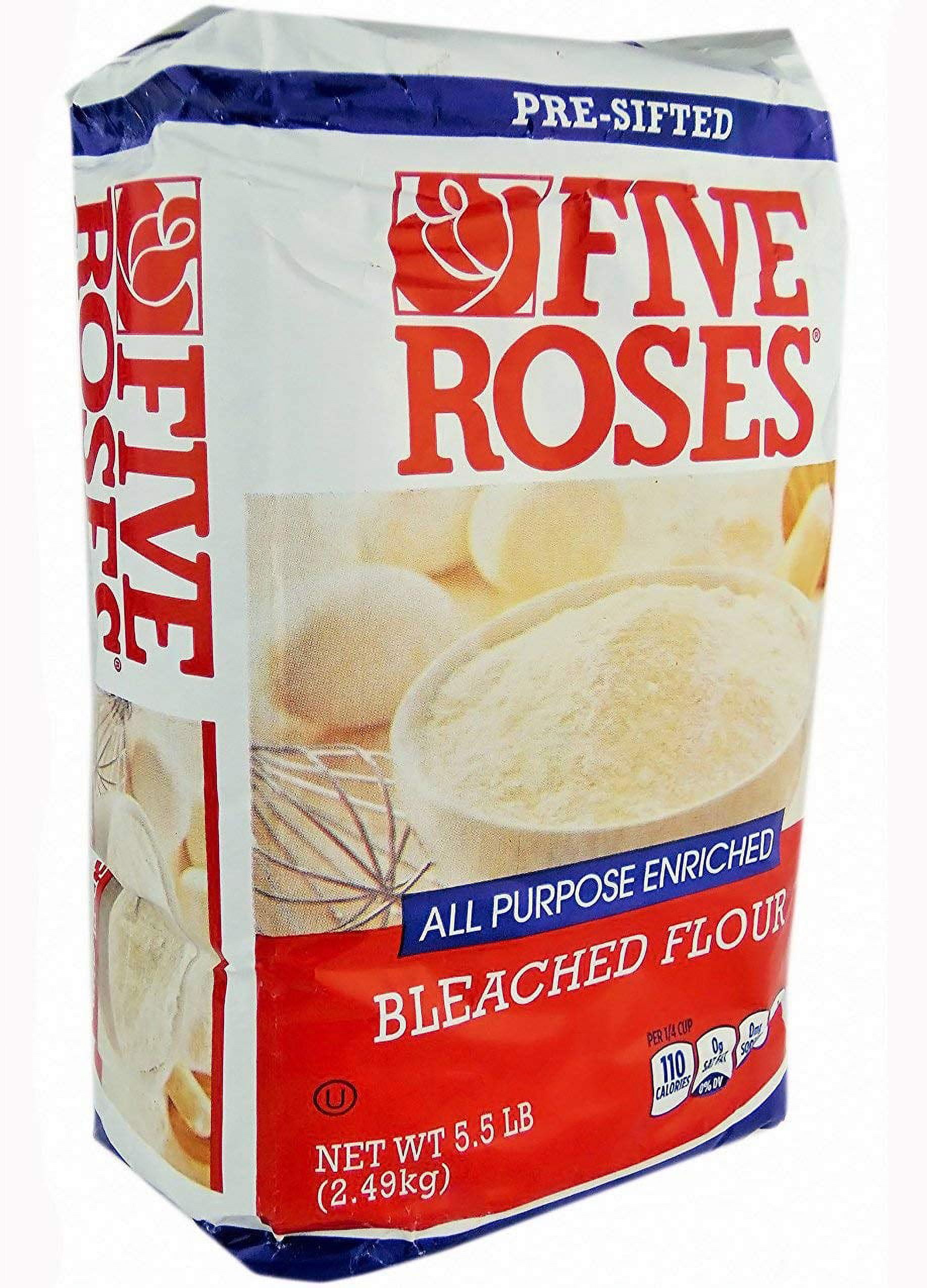 All Purpose Enriched Bleached Flour - 5.5 Lb / 2.49 Kg - Walmart.com