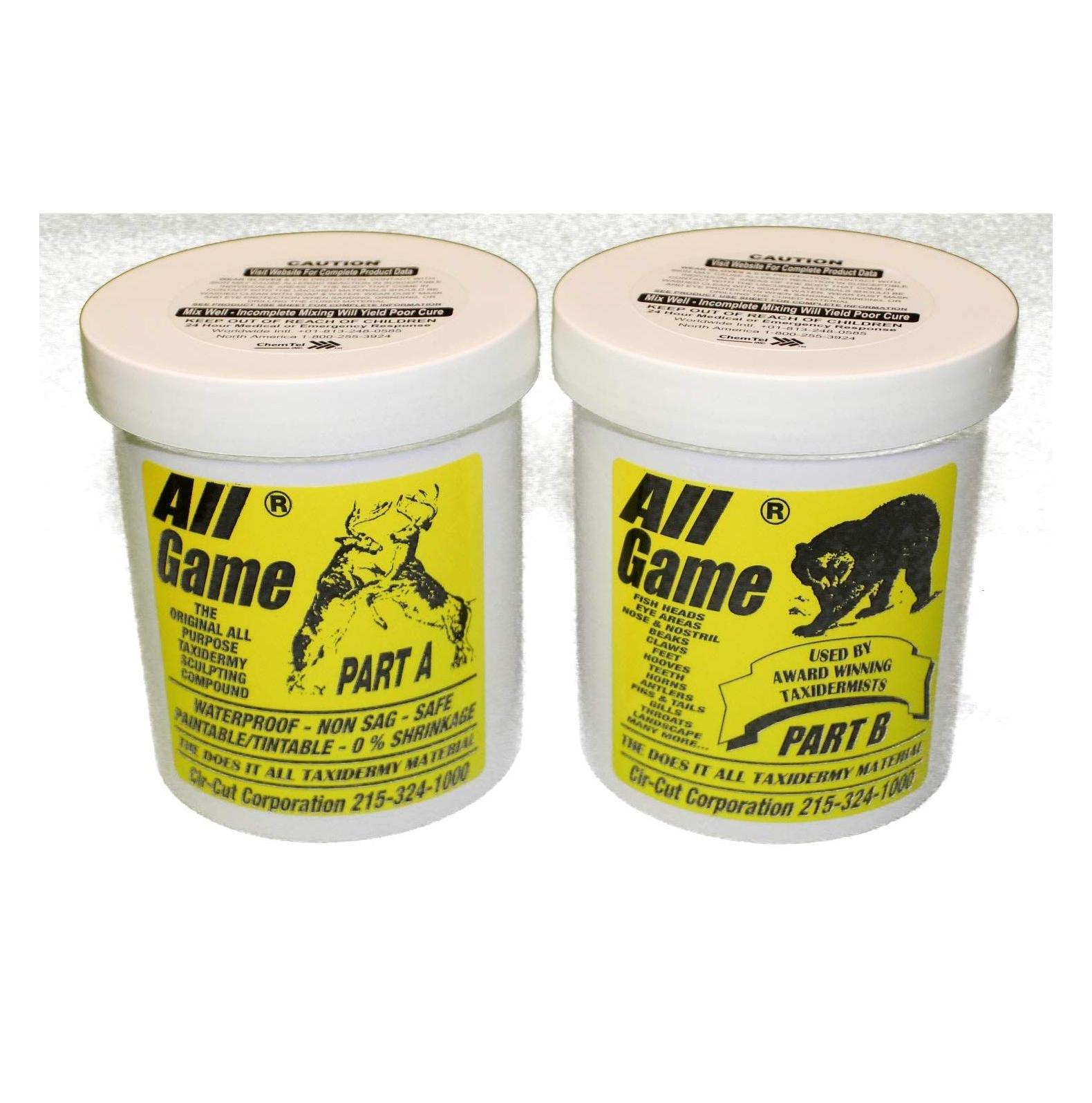 All Purpose Epoxy Putty ALL Game 3 Lb. KIT (2 Pint Set) Taxidermy