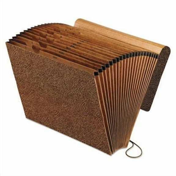 All Purpose Expanding File 2" Expansion, 21 Sections, 1/21-Cut Tab, Letter Size, Red Fiber