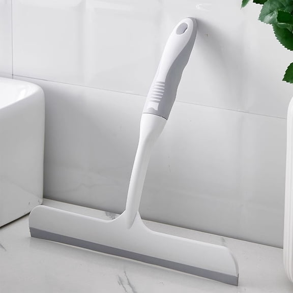 All-Purpose Glass and Tile Squeegee, 10-Inch Window and Shower Scraper with Soft Rubber Blade for Streak-Free Cleaning on Mirrors, Countertops, and Tiles,L