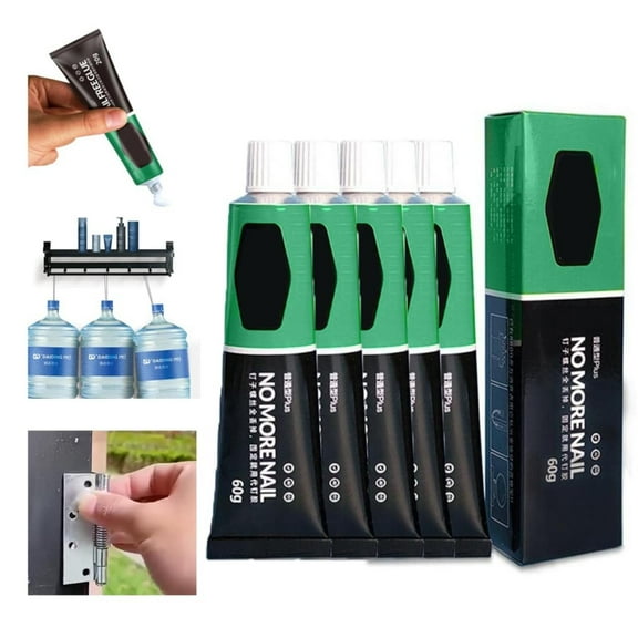 All-Purpose Glue, Nail-Free Glue Adhesive Sealant, Glass Glue, Super Glue All Purpose Adhesive, All Purpose Adhesive Super Glue, Multifunctional Glue Universal Strong Plastic Glue (60g-5Pcs)