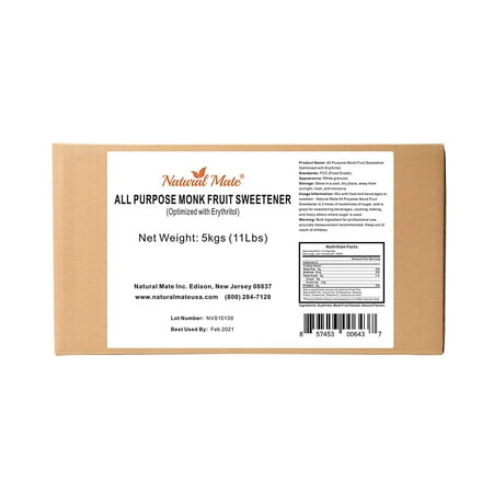 All Purpose Granular Monkfruit Sweetener (with Erythritol) | 2x Sugar Sweetness (Net Weight 5kgs/11Lbs/176oz)