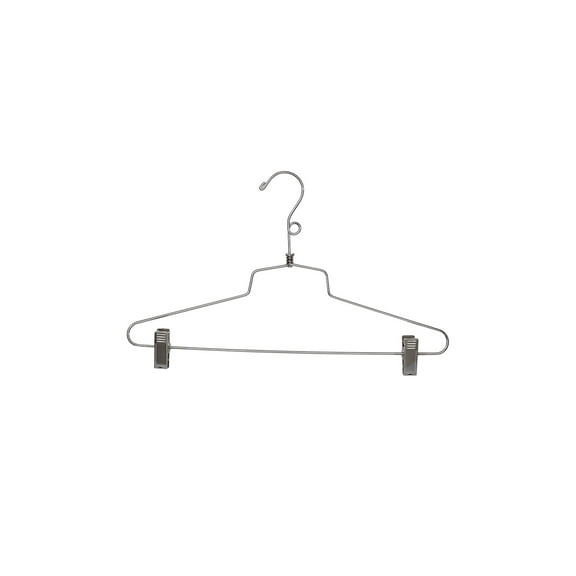 SSWBasics All Purpose Hangers - Metal - Chrome (16 inch) - Case of 20