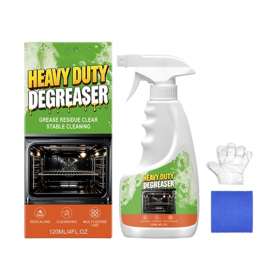 All Purpose Heavy Duty Degreaser Spray 120ML Kitchen Cleaner for Microwave Oven Stove Top Tough Grease Grime Stains