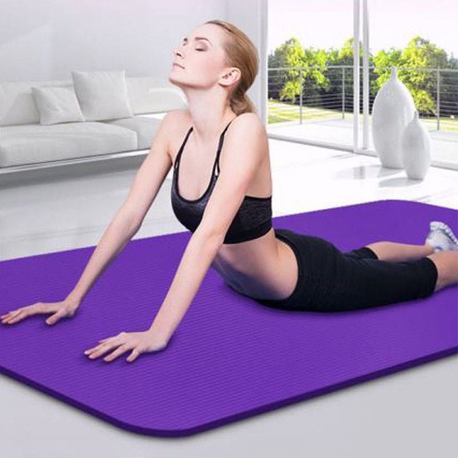 All-Purpose High Density Foam Exercise Yoga Mat Anti-Tear with Carrying  Strap