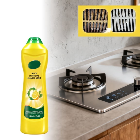 All-Purpose Household Cleaner 500Ml, Bathroom Tile Cleaner, Kitchen Sink Cleaner, Tile Floor Cleaner, Countertop Cleaner, 10X3X2 Inch Portable Multi-Surface Agent for Tackling