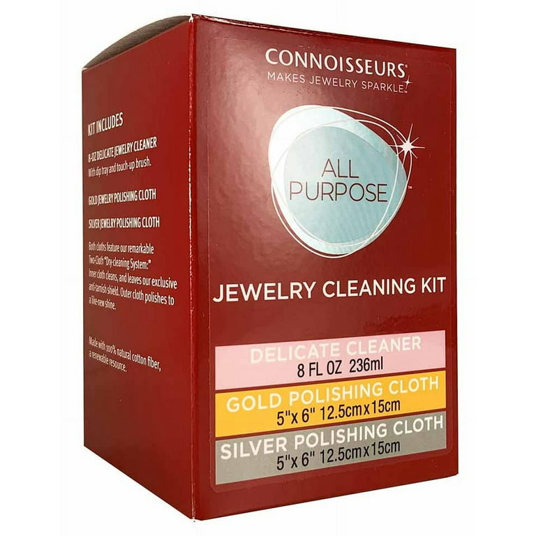 Gold and Silver Jewelry Polishing Cloth Kit - Connoisseurs Jewelry Cleaner