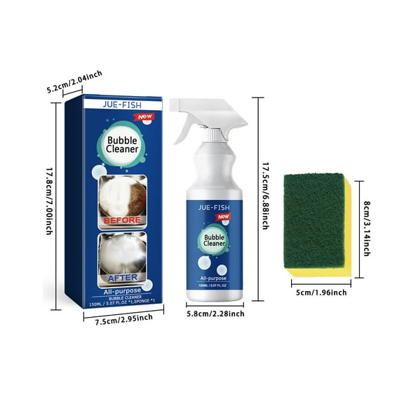 All-Purpose Kitchen Cleaner 150ml, Household Kitchen Foam Cleaner, Multi-Functional Kitchen Cleaning Spray for Surfaces, Degreasing Cleaner for Kitchen Appliances
