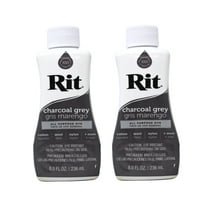 RIT 2pcs Dye Liquid – Wide Selection of Colors – 8 Oz. (Charcoal Grey)