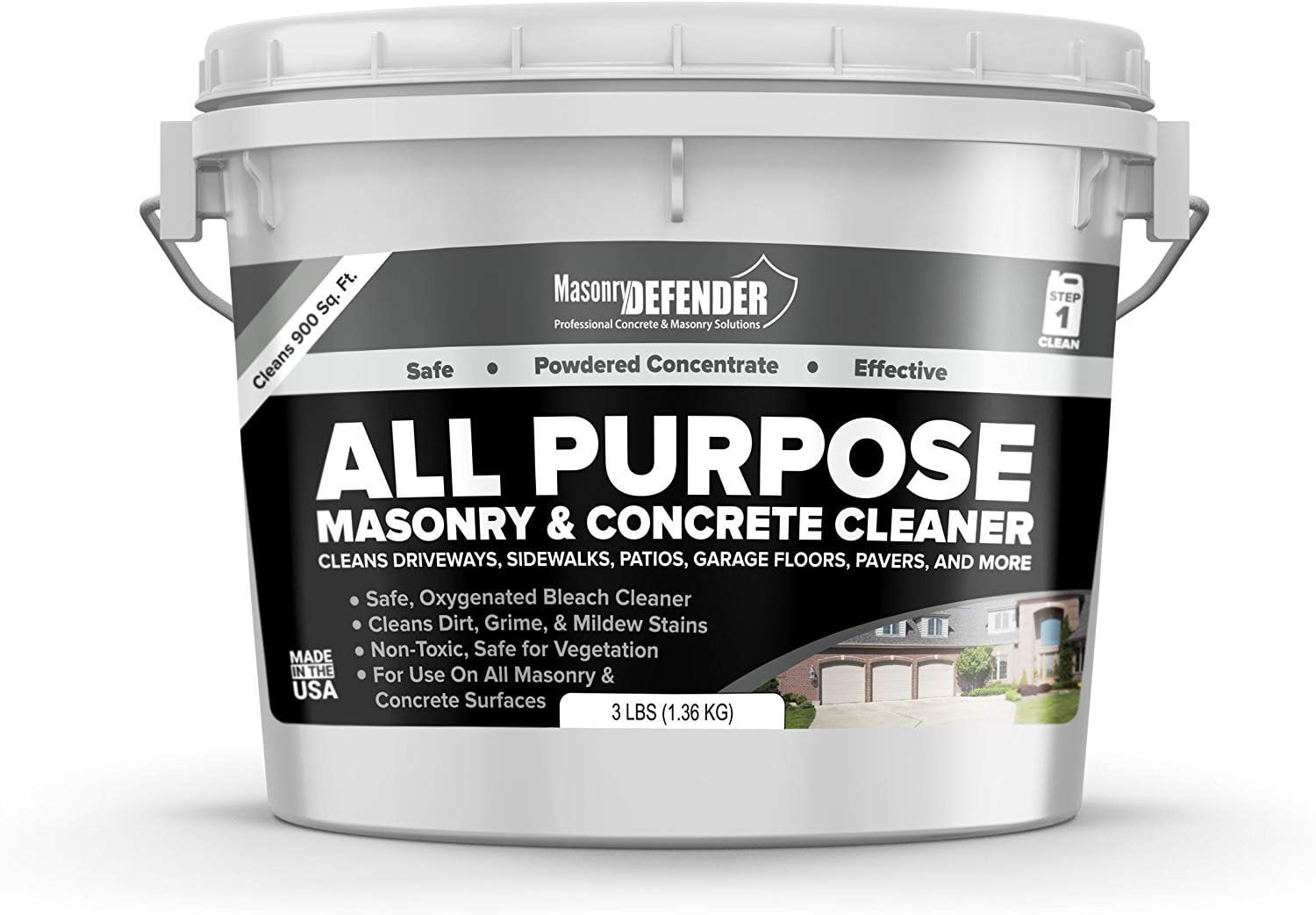 AllPurpose Masonry & Concrete Cleaner, 3 LB Pail Cleans Driveways