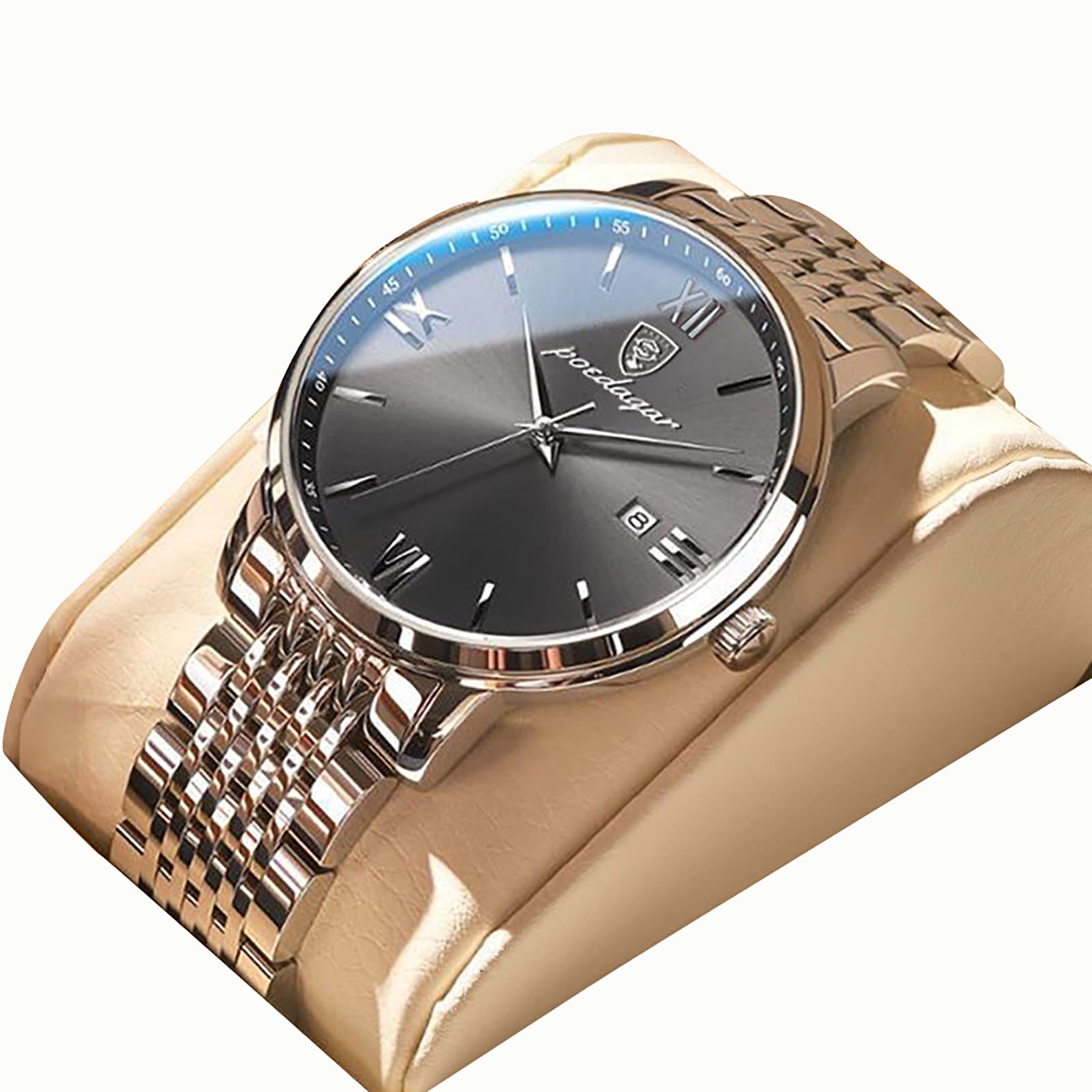 All-Purpose Men's Wrist Watch, Silver Tone, Analog with Chronograph, Waterproof, A Thoughtful Gift for Any Man