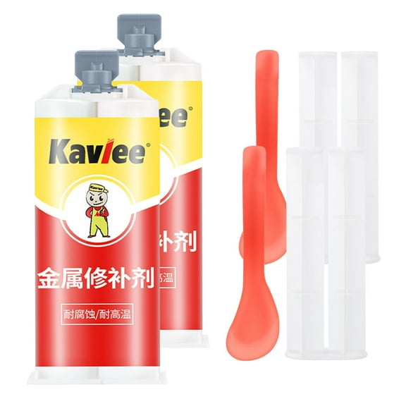 All Purpose Metal Welding Filler High Temperature Resistant Casting Repair Glue for Repairing ,All Surfaces, Steel 2 Bottles
