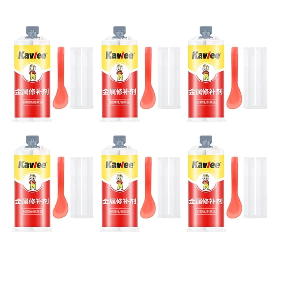 All Purpose Metal Welding Filler High Temperature Resistant Casting Repair Glue for Repairing ,All Surfaces, Steel 6 Bottles