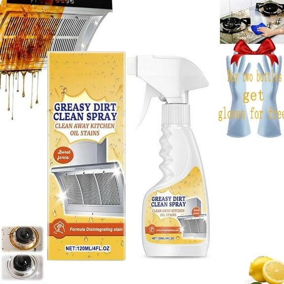 All-Purpose Oil Stain Cleaner,Clean Up Kitchen Oil Stains,Kitchen Oil Remover Degreaser Spray,All-Purpose Cleaner And Degreaser,Dissolve Grease Oil Stains,Degreaser Cleaner,Kitchen Bathroom 120ml
