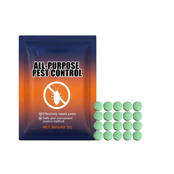 All Purpose Pest Control Repellent Tablets Multipurpose Indoor Outdoor Pest Deterrent for Home Kitchen Garage Office Storage Areas Safe Application