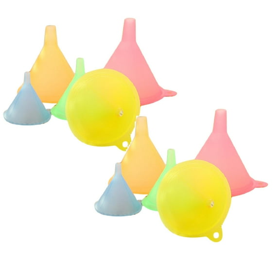 All Purpose Plastic Funnel Set of 10 - Funnels for Kitchen Use Filling Bottles - Small Funnel Set- Mini/Small//Large - Food Grade and BPA Free