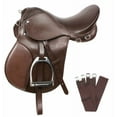 thumbnail image 1 of All Purpose Premium Leather English Riding Horse Saddle TACK GET Matching Leather Stirrup & Iron Stirrups Size 12" to 18" INCHES SEAT Available, 1 of 4
