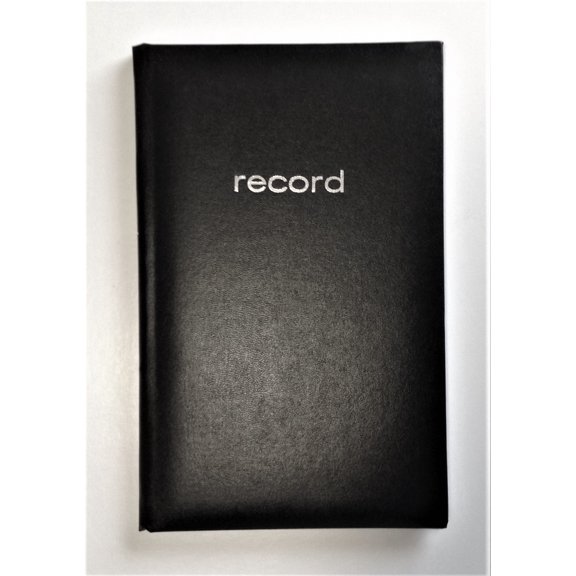 All-Purpose Record Book, 160 Ruled Pages, Black Hardcover, 9-9/16" x 6-1/8" - One Book