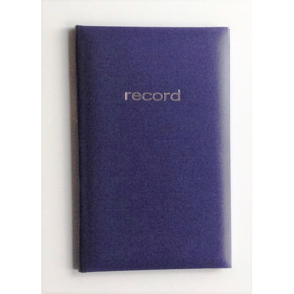 All-Purpose Record Book, 160 Ruled Pages, Blue Hardcover, 9-9/16" x 6-1/8" - One Book