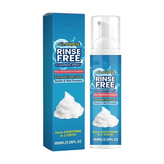 All Purpose Rinse Free Foam Cleaning Spray 100ml - Kitchen Stove Bathroom Tile Sink Countertop Multi-Surface Stain Remover, 1 Pack
