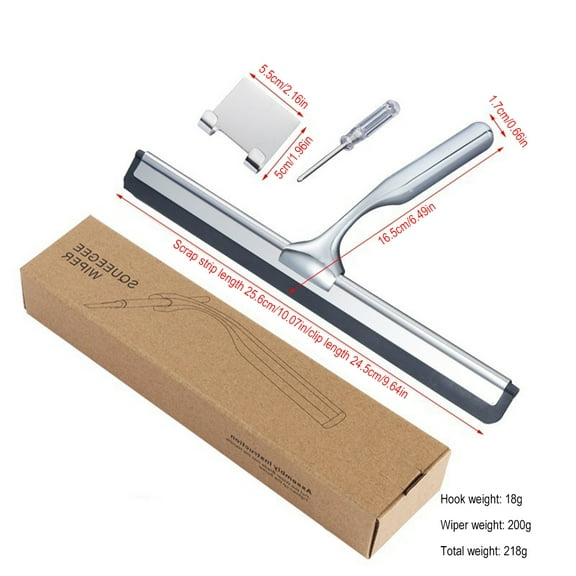 All-Purpose Shower Squeegee for Shower Doors, Bathroom, Window and Car Glass,with Hook A