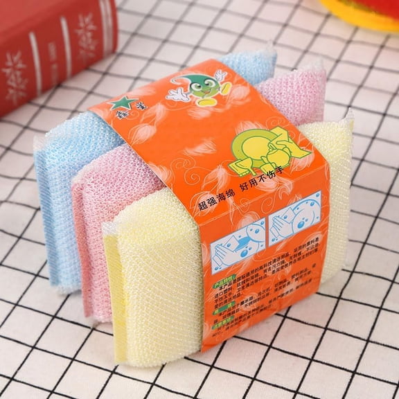 All-Purpose Sponges, 3 Pack Kitchen Scrubbing Sponges, Non Scratch, for Washing and Cleaning Dishes, All-Purpose Scouring Pads Sponge for Kitchen, Bathroom