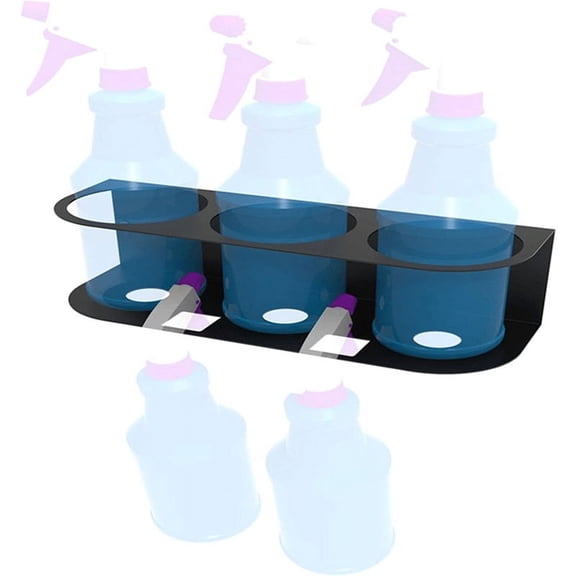 All-Purpose Sprays Bottle Holder Easy Install Wall Mount Hardware Included Heavy-Duty Powder Coated Storage Rack,3 Holes